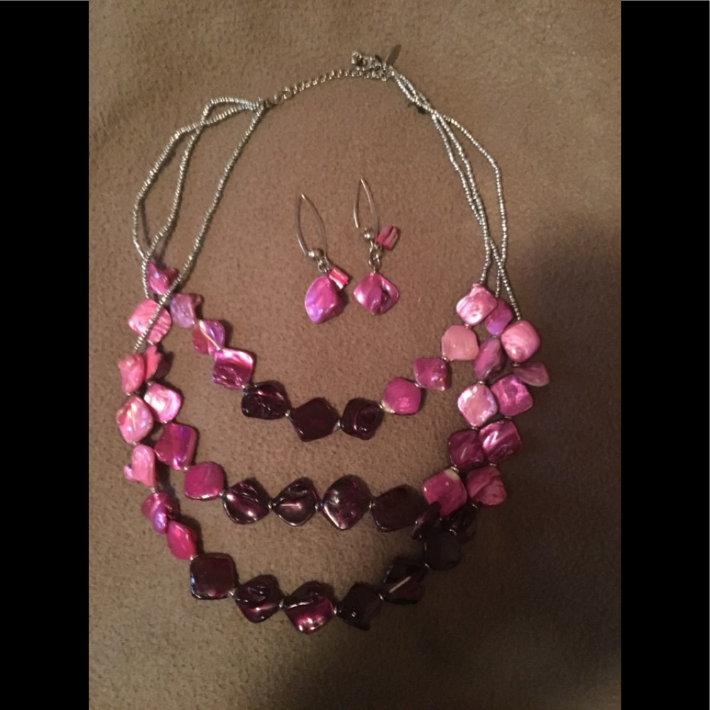 Necklace and earrings